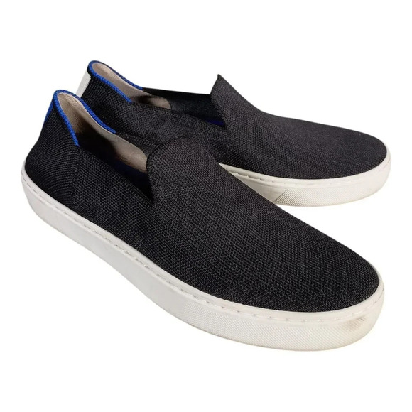 Rothys Loafers Flats Round Toe Black Knit Women's 6.5 - Picture 1 of 10